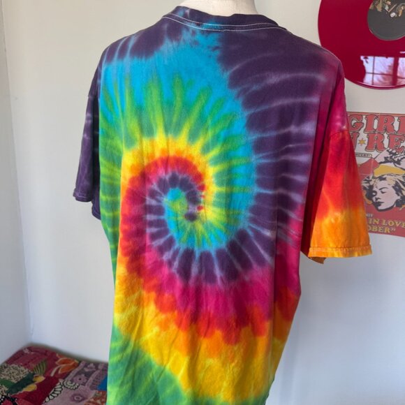 Disney Parks Disneyland Retro Rainbow Tie Dye Short Sleeve Casual T Shirt - Picture 3 of 15